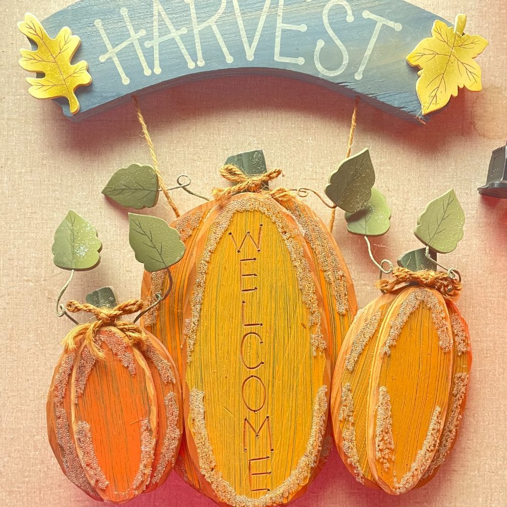 Wooden Harvest Sign